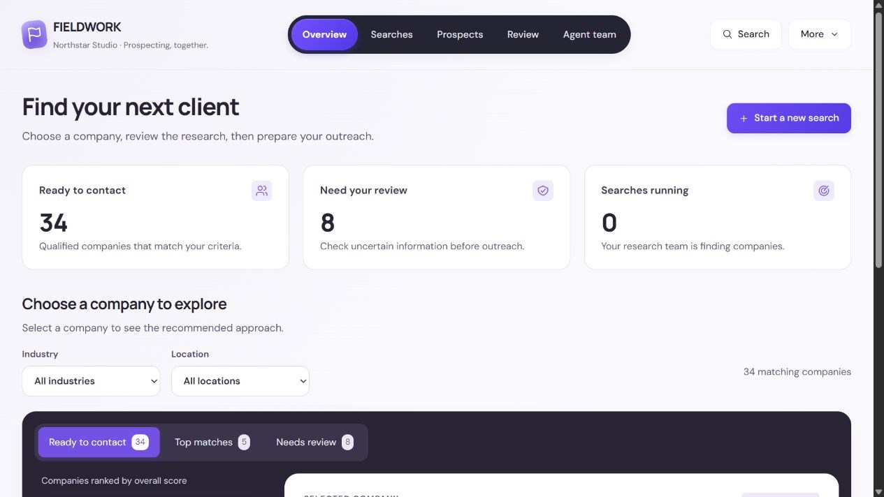 Fieldwork current interface